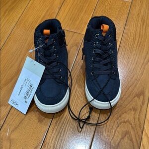 Kids High-Top Sneakers - Navy and Orange